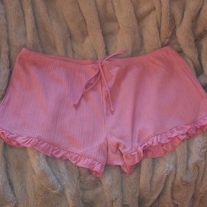 Victoria Secret ribbed ruffle sleep short NWOT